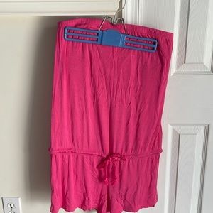 Juicy Couture Size Medium Pink Strapless Romper